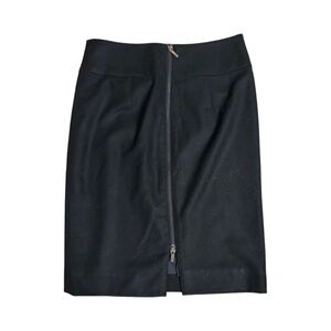 Banana Republic Skirt Womens Sz 4 Black Straight Pencil Wool Blend Fully Lined